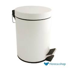 Pedaleimer 5 L weiss